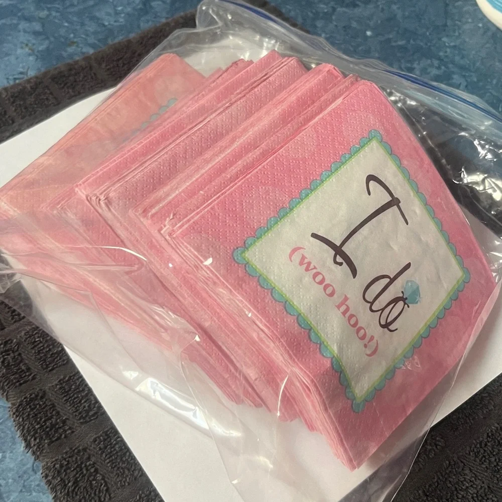 Bundle 3 for 10 - Pink 'I Do' Party Napkins